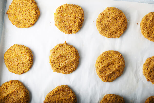Pumpkin Flax Cookies with Almond Butter Icing