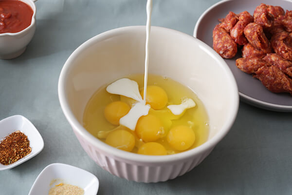 Eggs and cream.