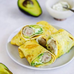 Keto Breakfast Egg Wrap Featured